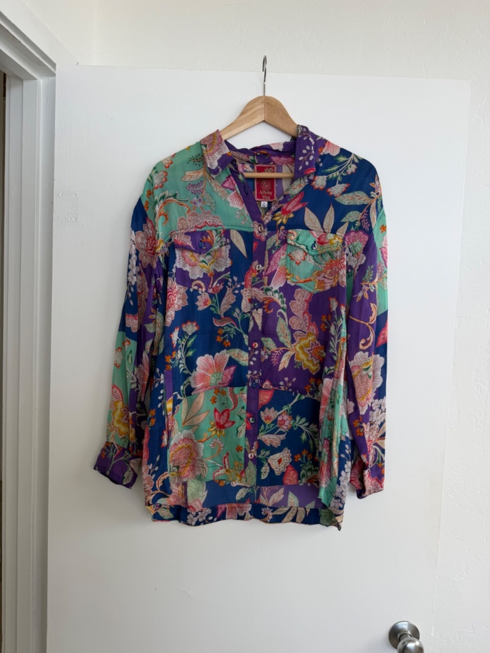 JOHNNY WAS Leya Button Up Shirt - Vivienne - Floral - Size Medium M - Picture 3 of 6